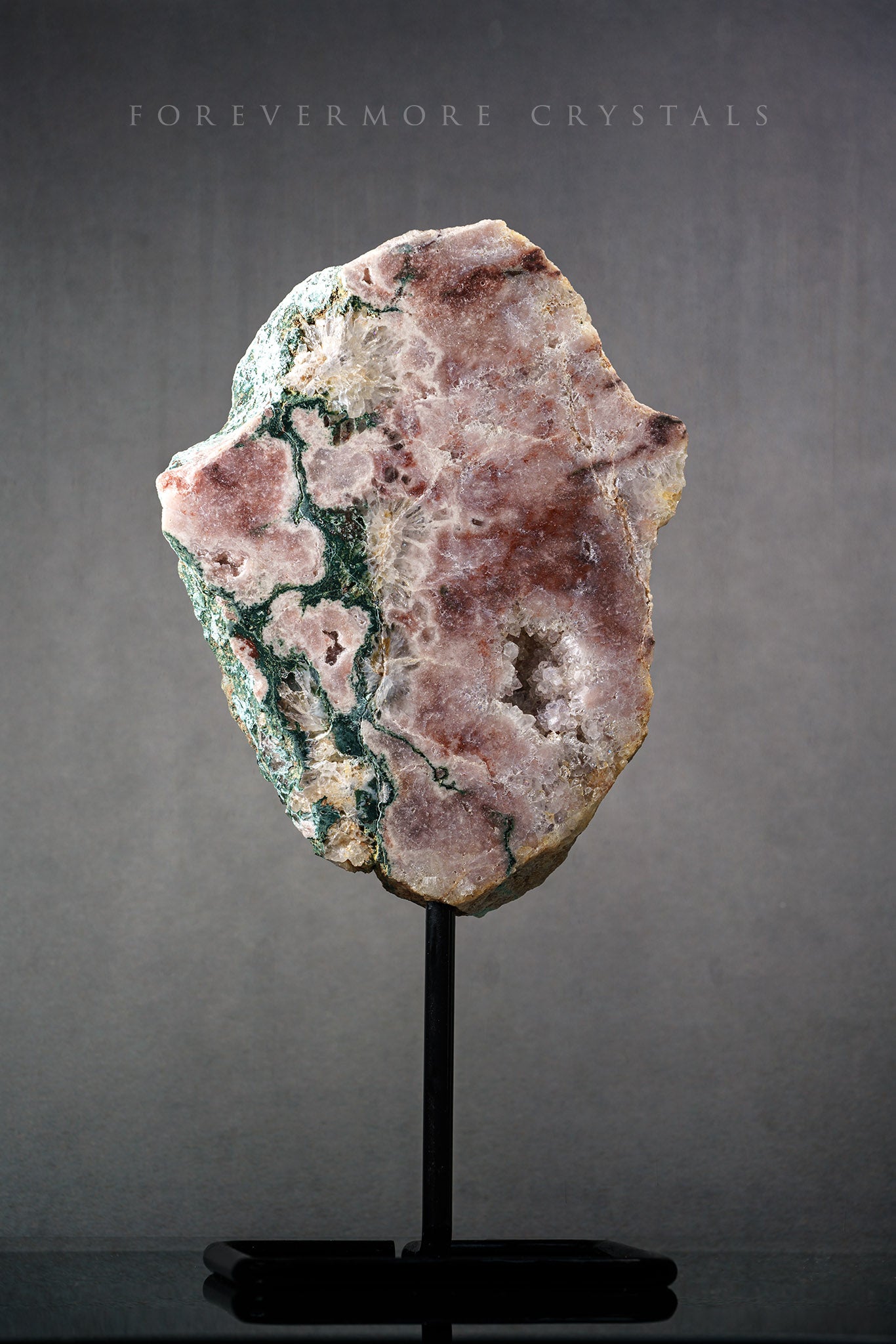 Pink Amethyst on Stand